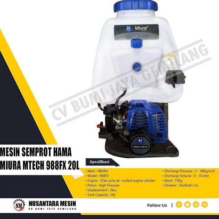 MESIN SEMPROT HAMA / KNAPSACK MIURA MTECH 988FX 20L