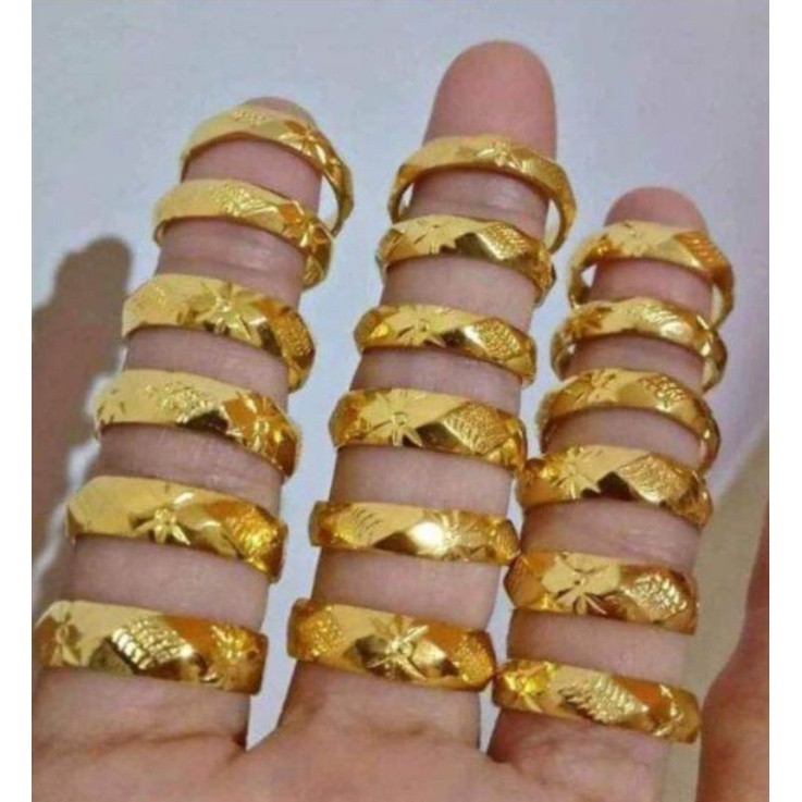 obral cincin 003 24k virall dari uang koin logam lapis emas 24k
