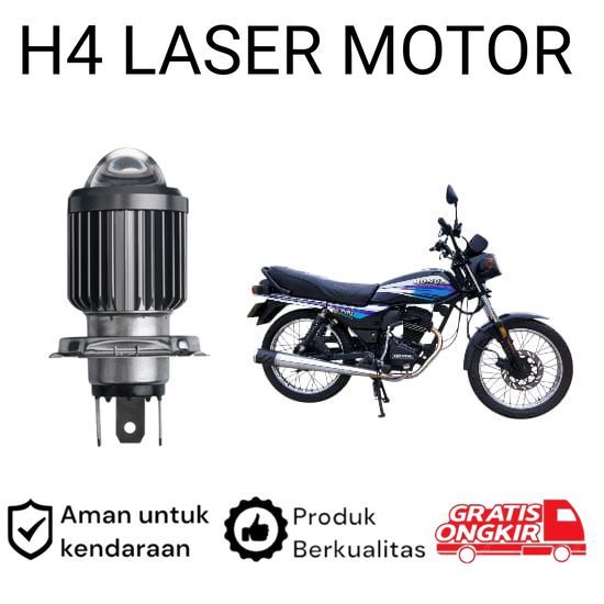 1pcs Lampu depan LED H4 Laser Putih motor Honda GL Pro Koko
