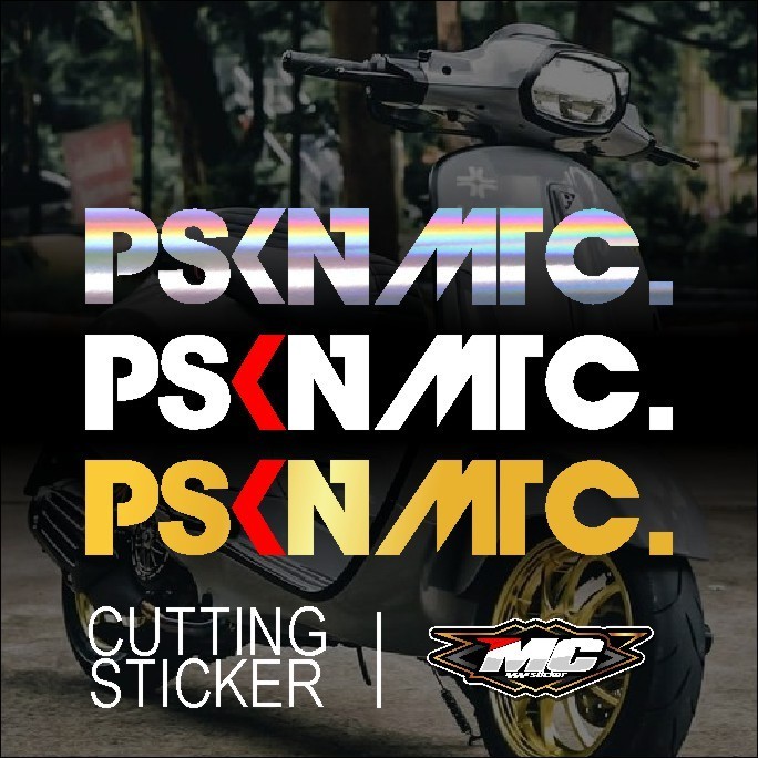Cutting sticker - Sticker PSKNMTC pasukan matic PSKN MTC Stiker Original Schotlite Timbul Hologram G