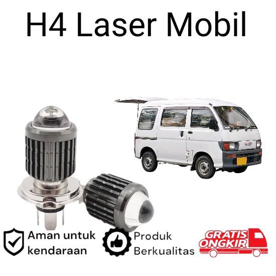 2pcs Lampu Utama LED H4 Laser Putih Mobil Daihatsu Hijet 1000 Koko