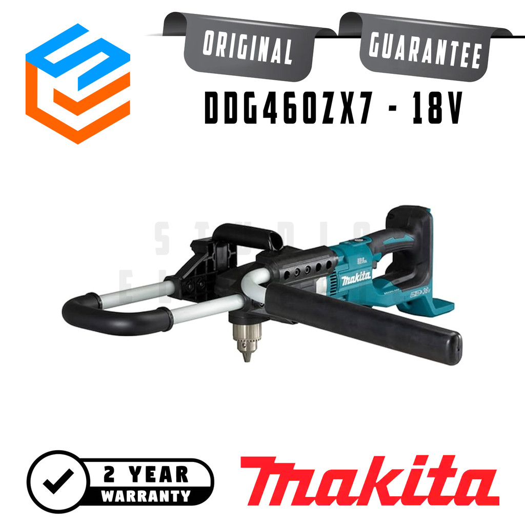 Makita Cordless Baterai Earth Auger Hole Digger Mesin Bor Lubang Tanah 18V + Unit Only - DDG460ZX7