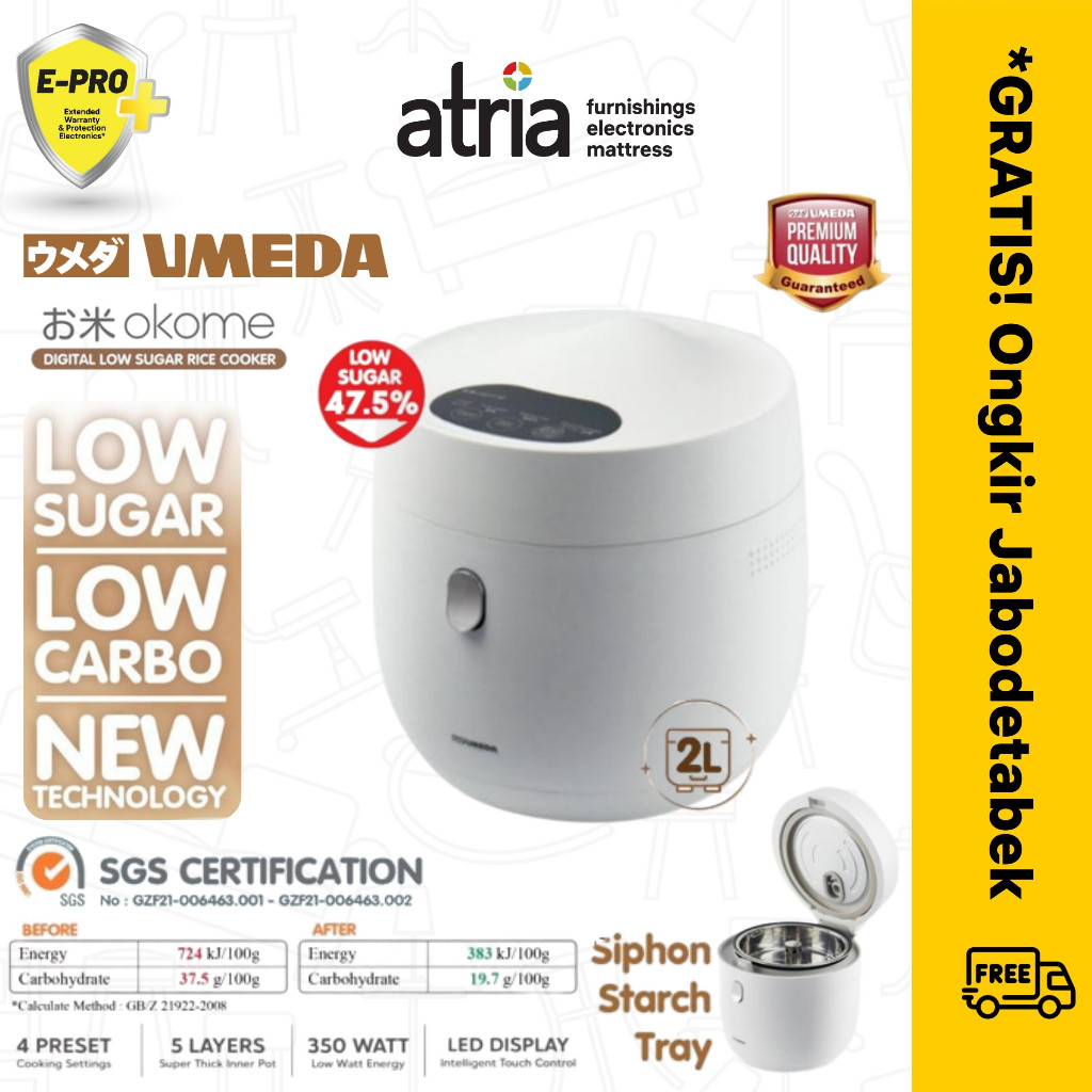 Umeda OKOME Low Sugar Smart Rice Cooker