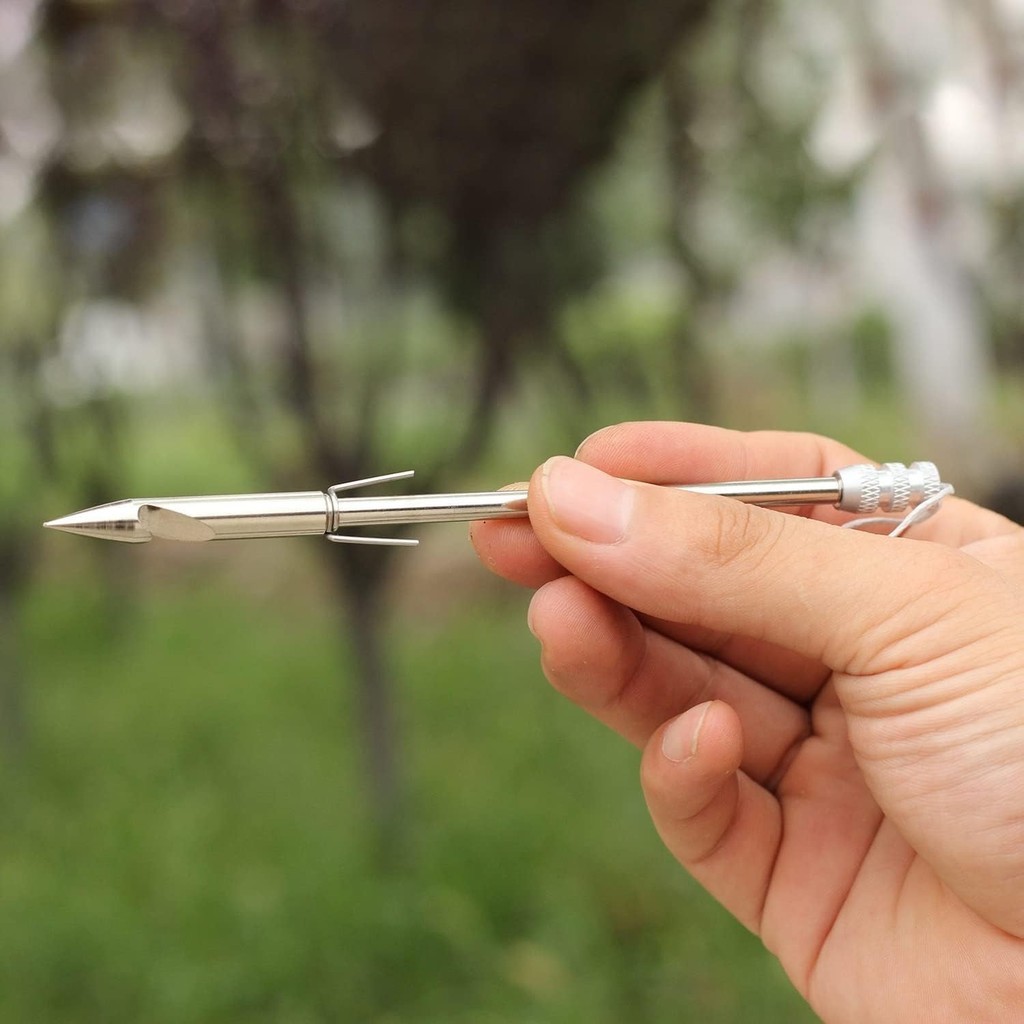 Ujung Panah Ikan Stainless Steel Metal Chrome Anti Karat Kuat Tahan Lama Aksesori Mata Pancing Tiga 