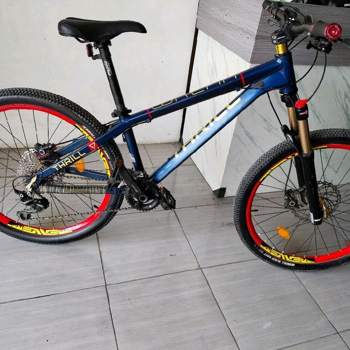 sepeda gunung thrill wreak ukuran 26 full upgrade