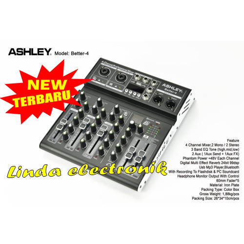 Mixer Ashley Better 4 better4 Original 4 Channel USB better4