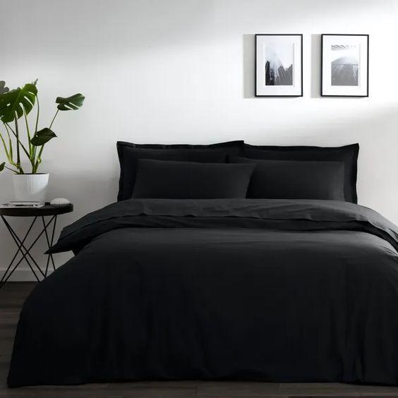 Best Seller Bedcover Polos Bonus 1 Set Sprei 90, 100, 120, 140, 160, 180, 200 - Hitam, 90x200