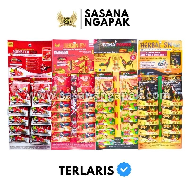 Termurah Jamu Ayam Laga Monster Pro Bima Power Dragon SN dan Herbal SN Original