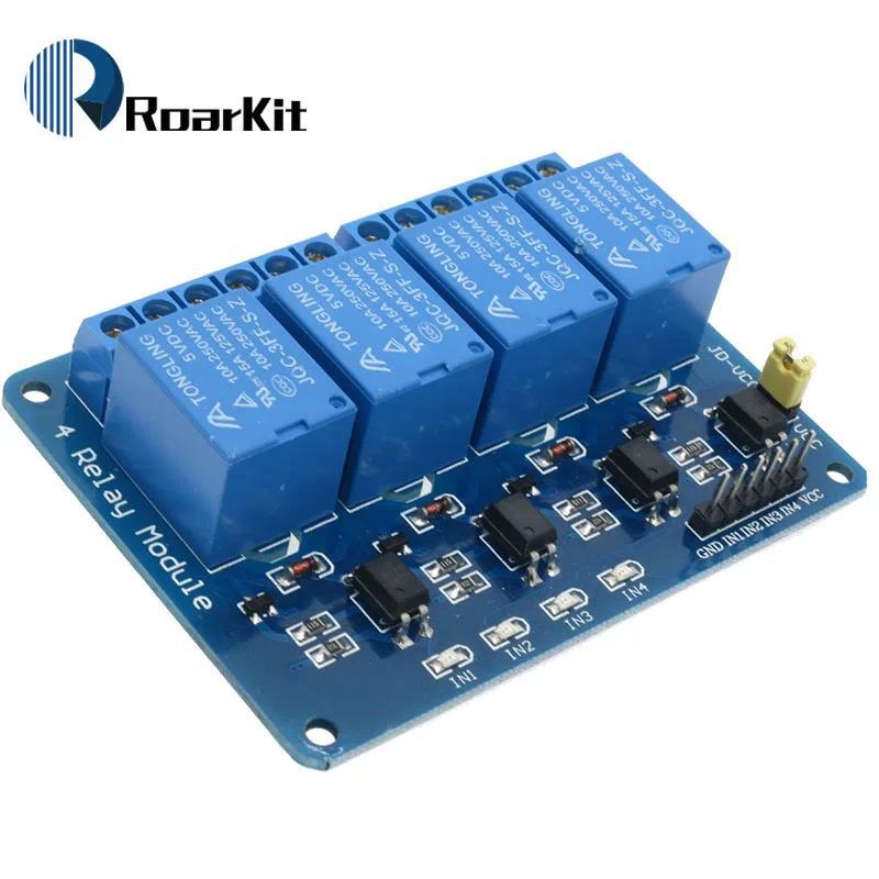 5V 4-Channel Relay Module Shield for Arduino ARM PIC AVR DSP Electronic 5V 4 Channel Relay.4 road 5V