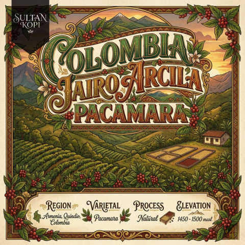 Colombia Jairo Arcila Pacamara Green Bean Import 500 Gr | Specialty Soffee Beans