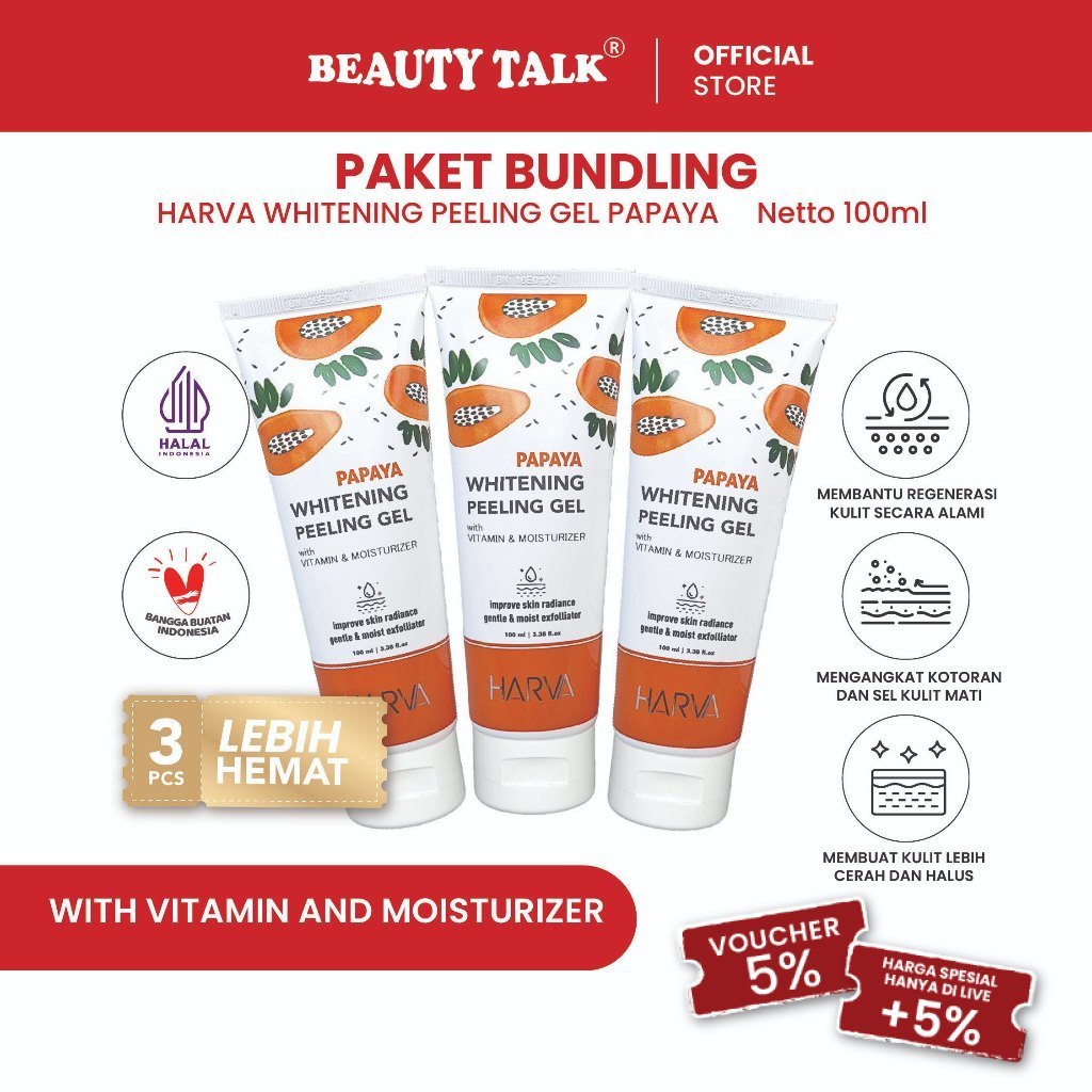 HARVA [Bundling Hemat - 3 Pcs] Peeling Gel - 100 ML