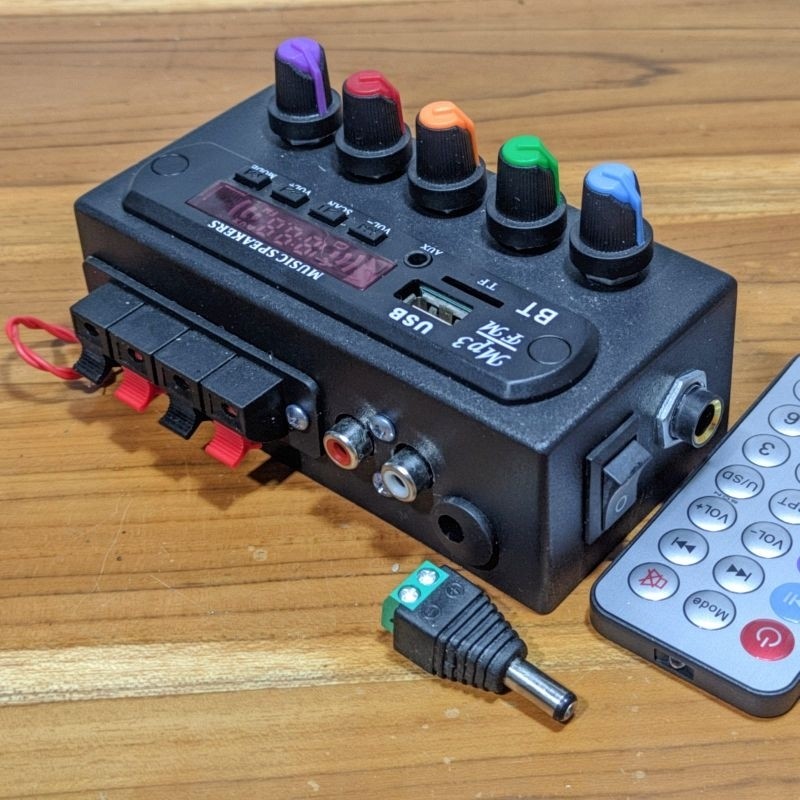 {Promo COD} AMPLI MINI 12V MODUL BLUETOOTH TERBARU 5 POTENSIO  KARAOKE