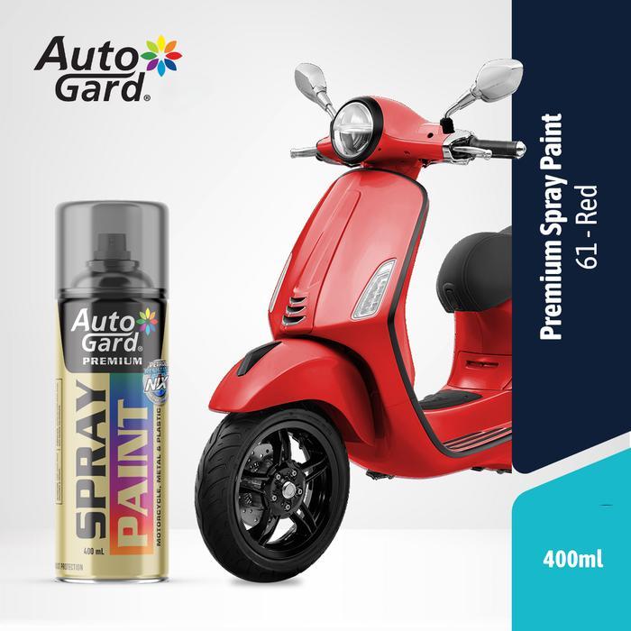 AutoGard Red Merah 61 - Cat Semprot Premium Motor Mobil Sepeda Helm Rumah Serbaguna Vas Pot Graffiti
