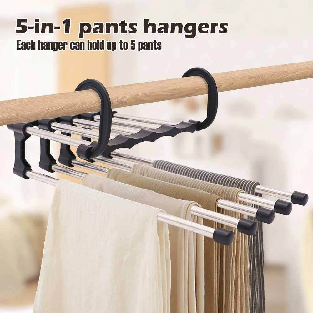 1 PCS Hanger Gantungan Baju 5in1 Gantungan Baju Celana Gantungan Jilbab Kerudung Hanger Lemari Pakai