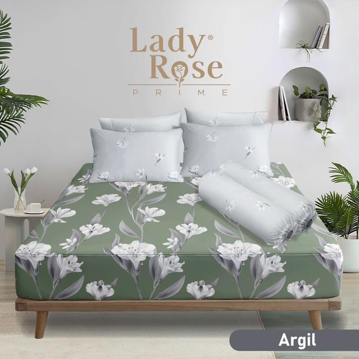 Sprei Lady Rose Prime Tinggi 30cm Ukuran 180 x 200 dan 160 x 200 From Internal Group - Argil, 180 x 