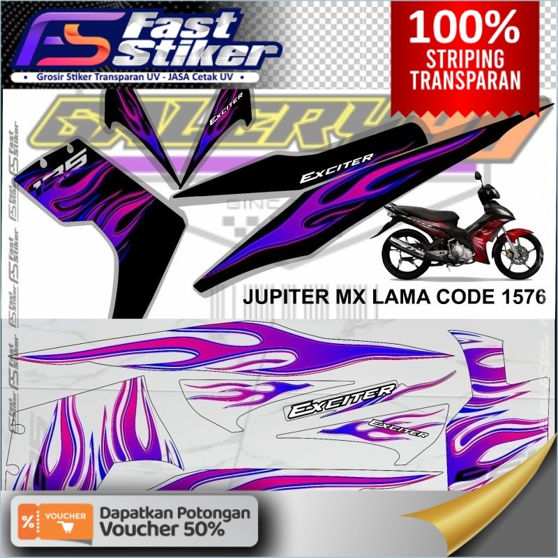 striping transparan Jupiter MX old