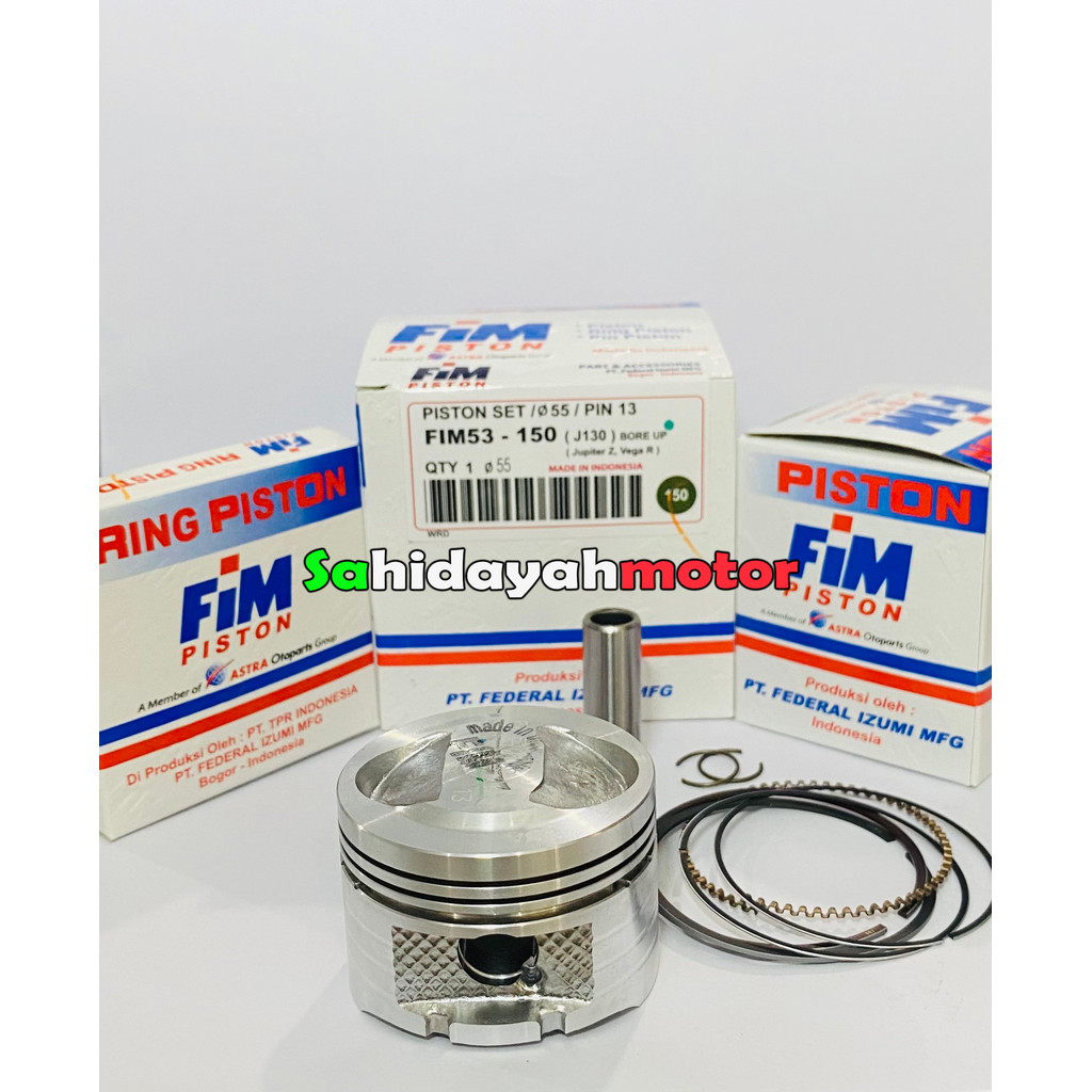 PISTON KIT SEHER SET JUPITER Z XB FIM53 UKURAN 53.5 54 54.5 55 55.25 PIN 13 PISTON PAKET FIM BOREUP 