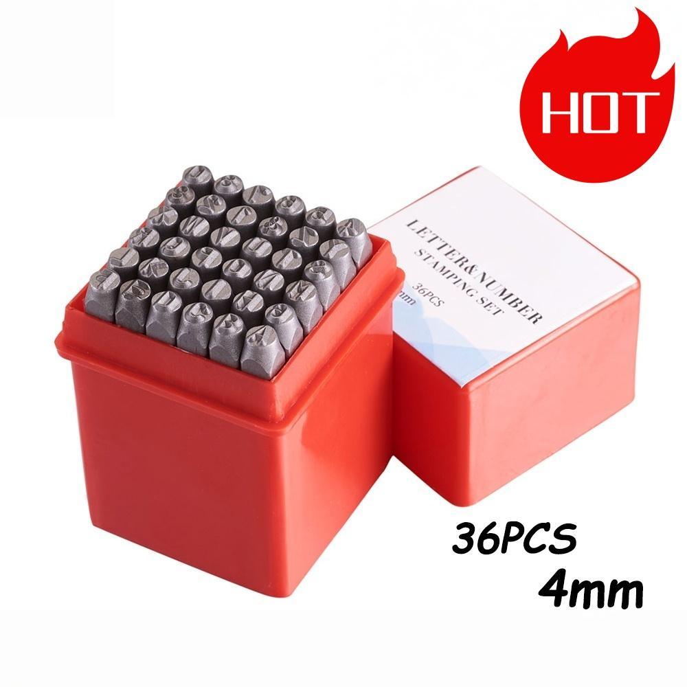 Set Stempel Angka Dan Huruf Lengkap Bahan Baja Ukuran 4mm 6mm 8mm Nomor 0 Hingga 9 Huruf A Sampai Z