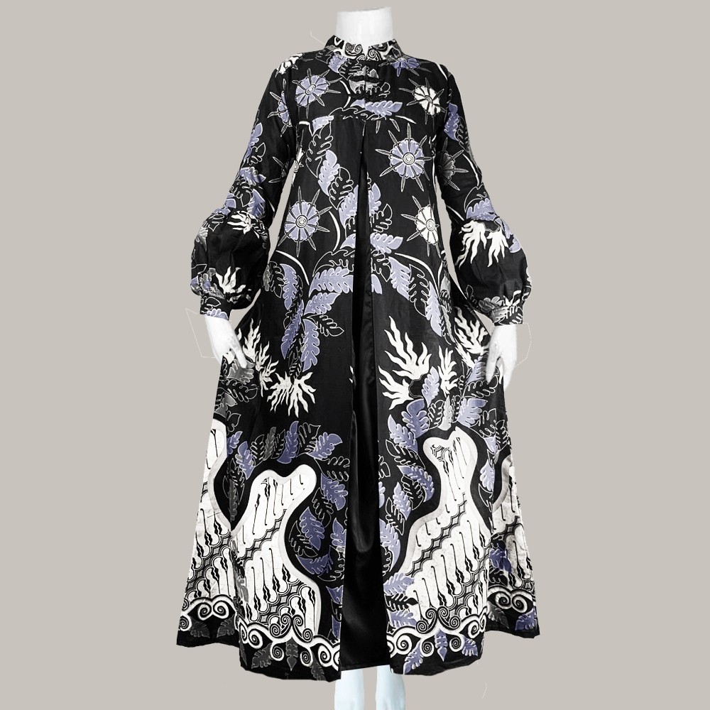 Nafiko Fashion Gamis Batik Jumbo LD 120 130 140 150 Bahan Katun Halus Kombinasi Toyobo