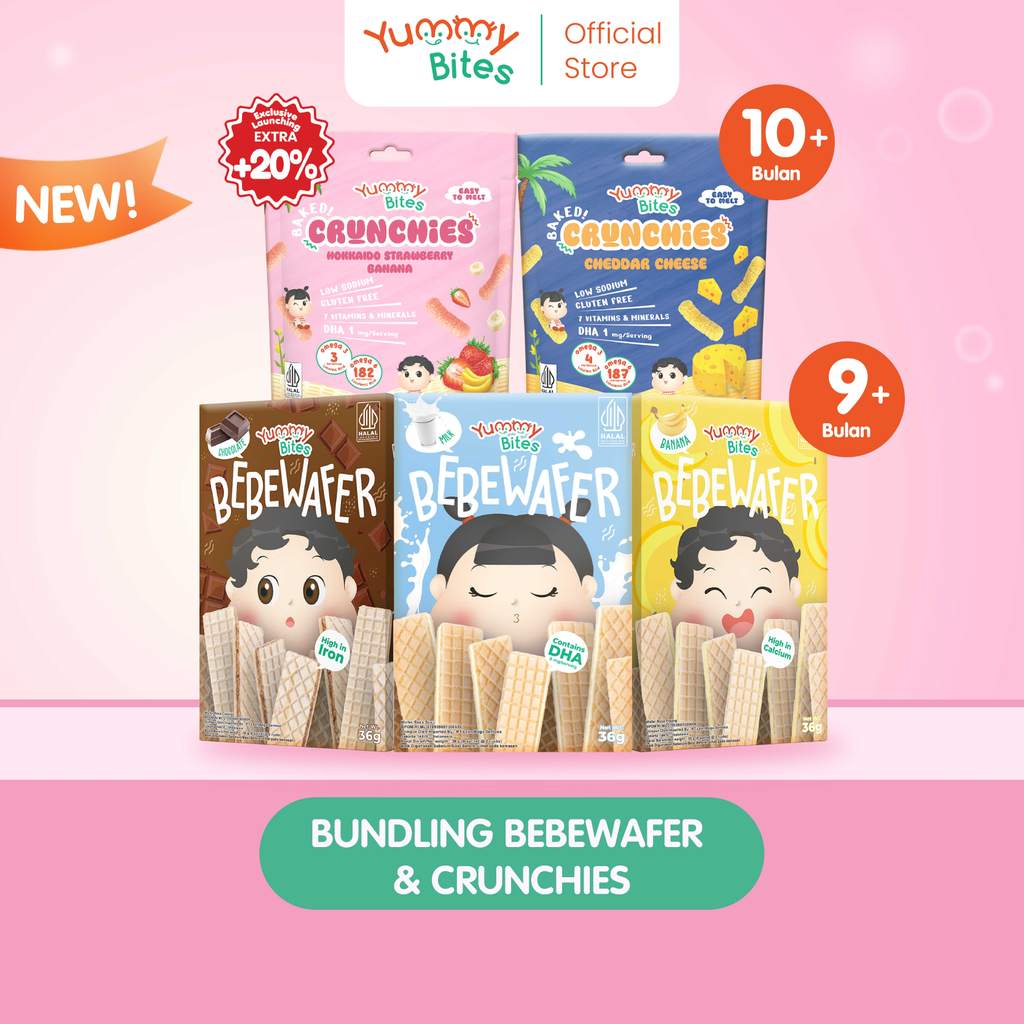 [RIA RICIS EXCLUSIVE] BUNDLING HEMAT Yummy Bites Bebewafer dan Crunchies