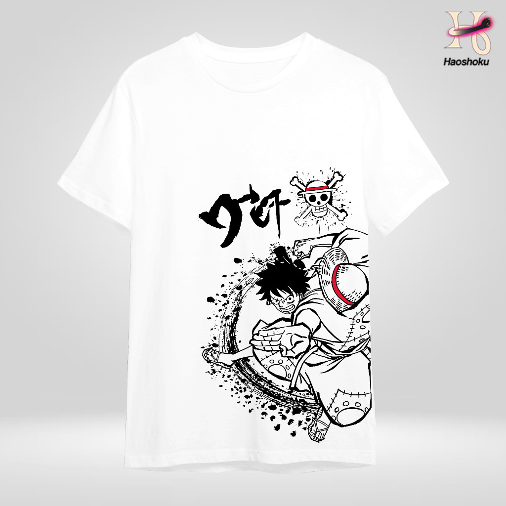 Haoshoku Kaos Pria - Kaos Distro Premium - Baju Kaos Unisex - T shirt Luffy One Piece D3 110