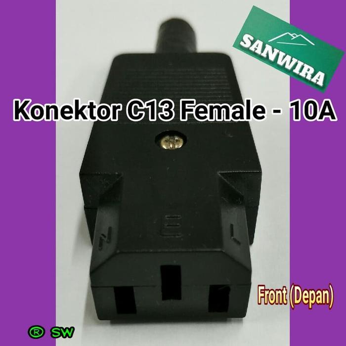 Konektor C13 Female - 10 Ampere (Socket C13 F)