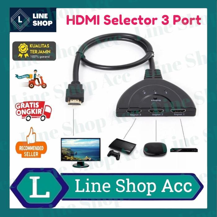 Kabel HDMI Switcher 3 Port / HDMI Splitter HDMI Selector 3 Port