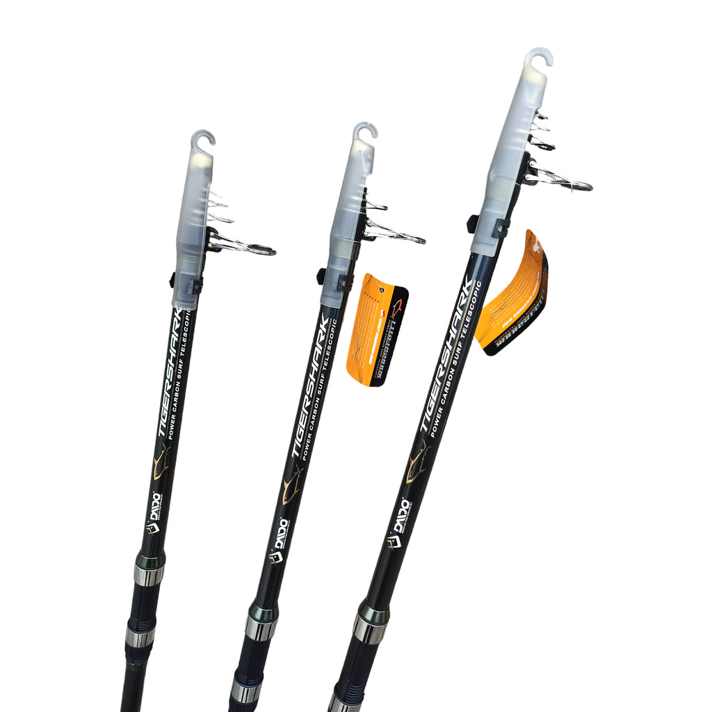 Joran Pancing Surf Daido Tigershark 360 390 420 Casting Pasiran Bahan Carbon Kuat kaku