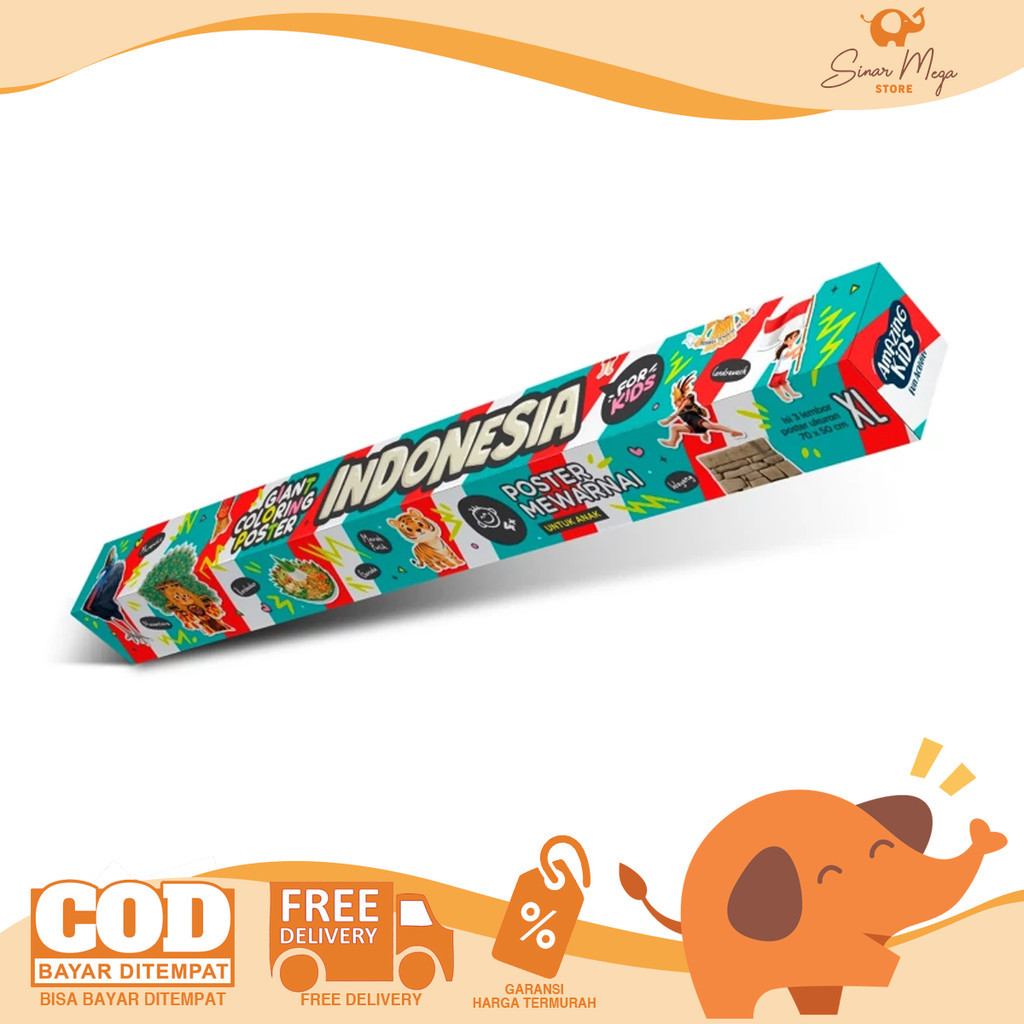 AMAZING Giant Coloring Poster Seri Indonesia | Poster Mewarnai Jumbo