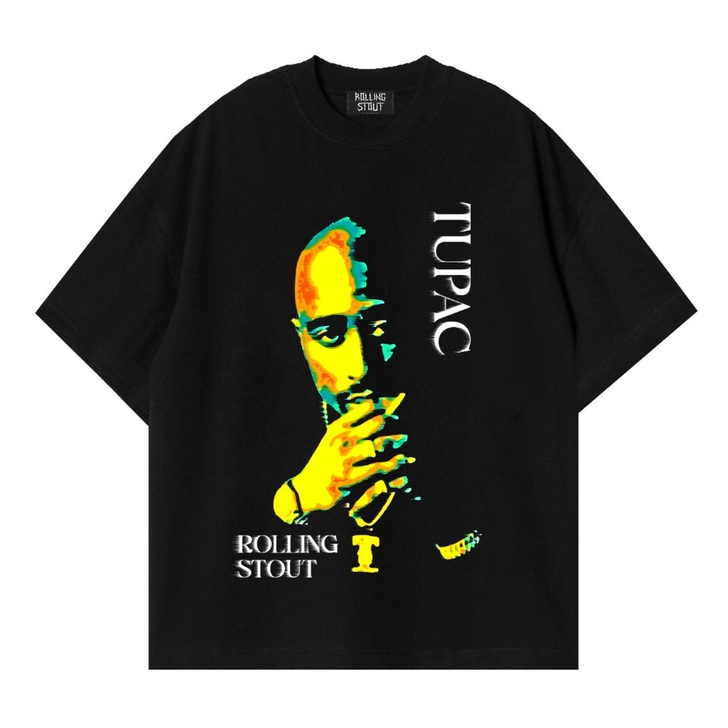 T-shirt Rollingstout - Tupac Shakur Allstars Rockin Black Tees