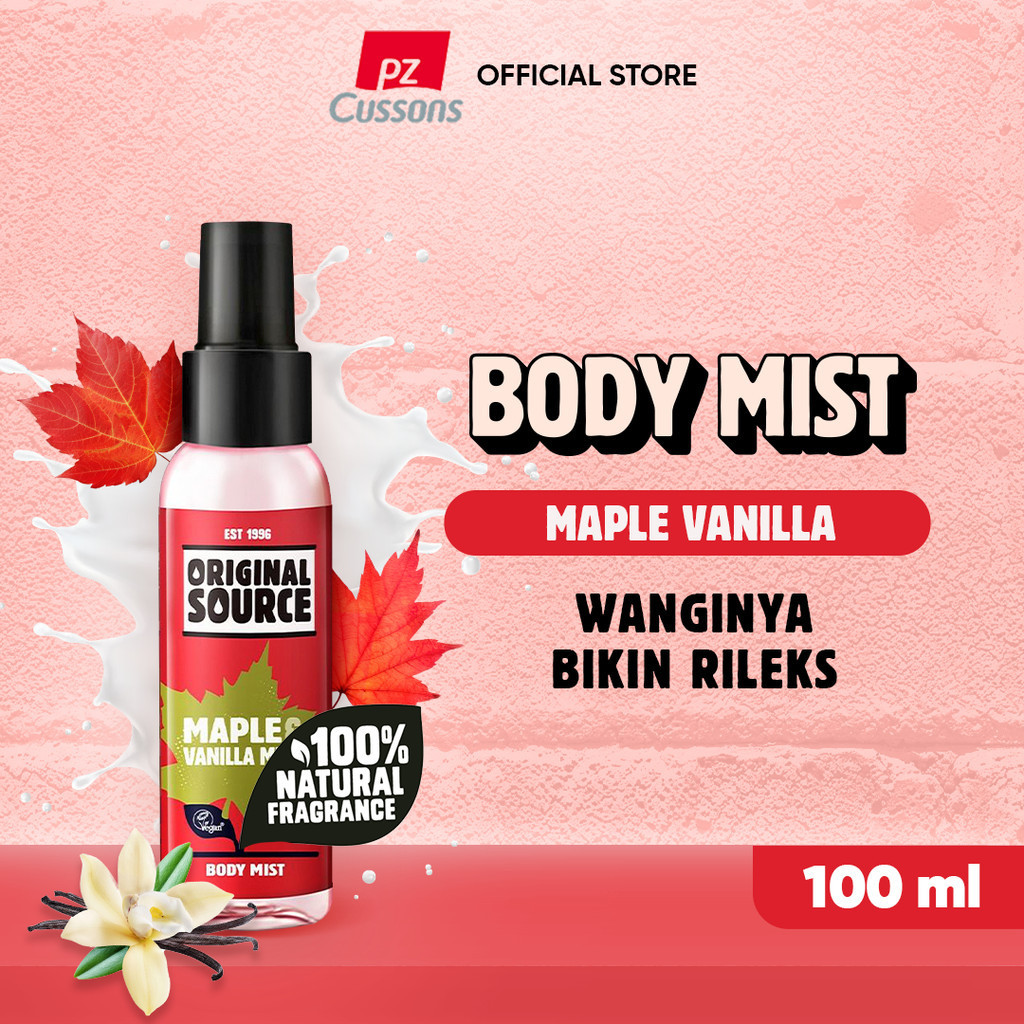 Original Source Body Mist Maple & Vanilla Milk - Parfum Vegan 100ml