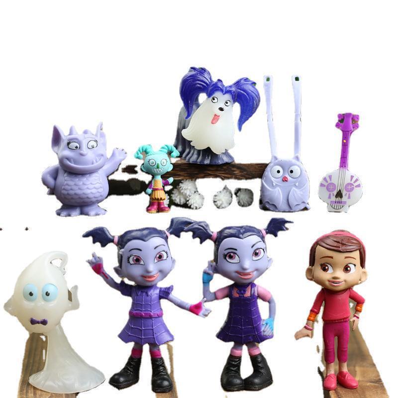 Hotel Transylvanias Vampirina Hauntley Vampire Girl 9Pcs Action Figure Ghost Monsters Doll Model Toy