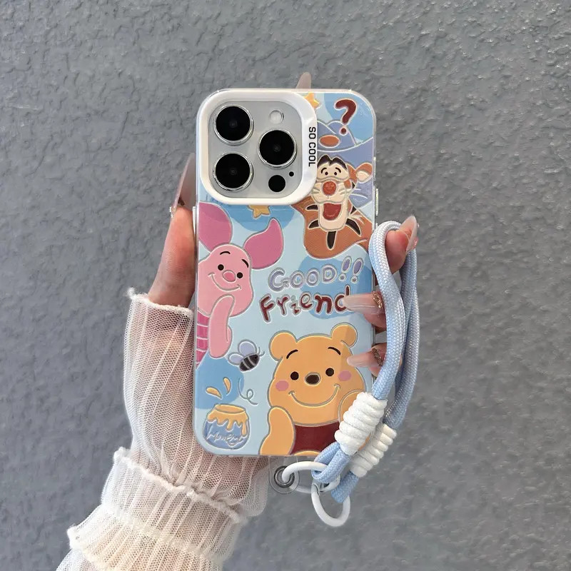 Cacs+gelang iPhone PlusProMax 15 11 6 13 7Plus SE2 6s Max X 14 SE3 8 XS XR 12 XS Plus Casing Hp Disn