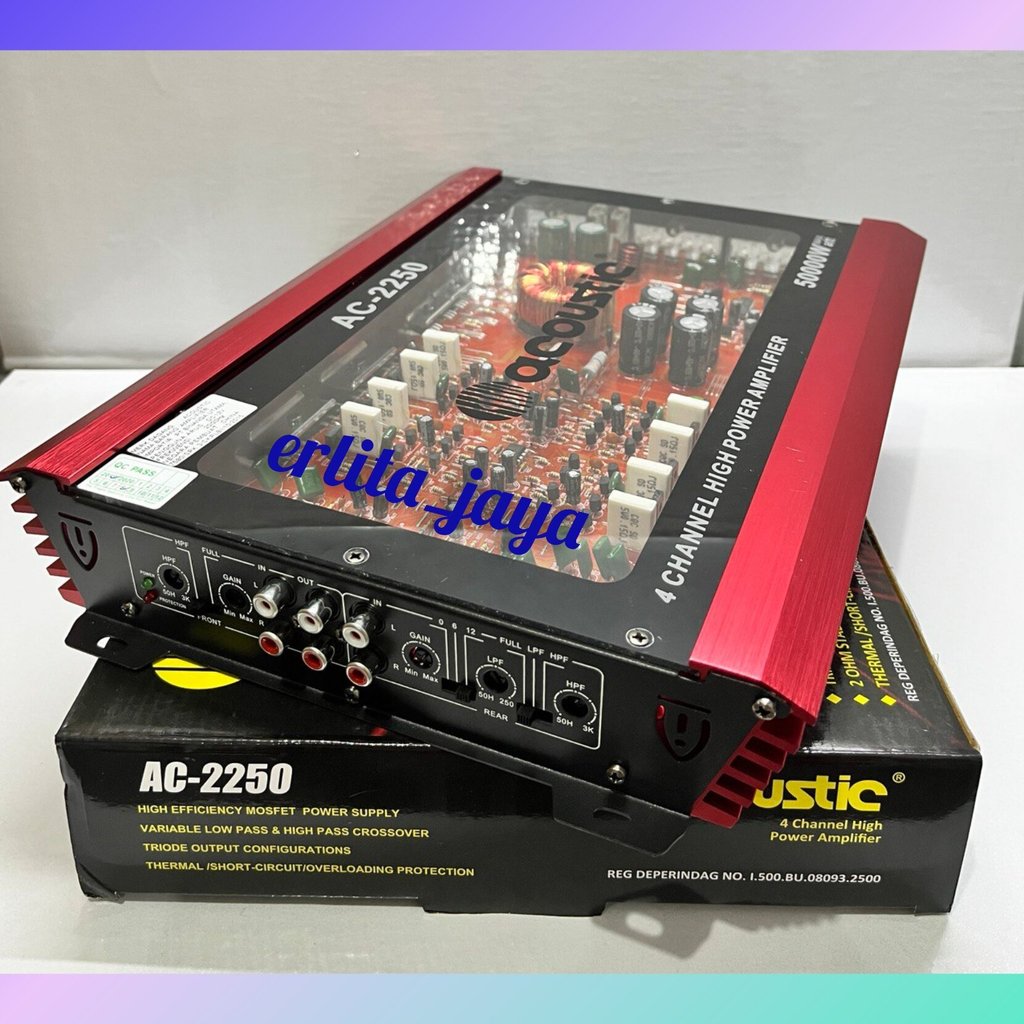 Power 4 chenel Amplifier Acoustic AC.2250 mosfet berkualitas