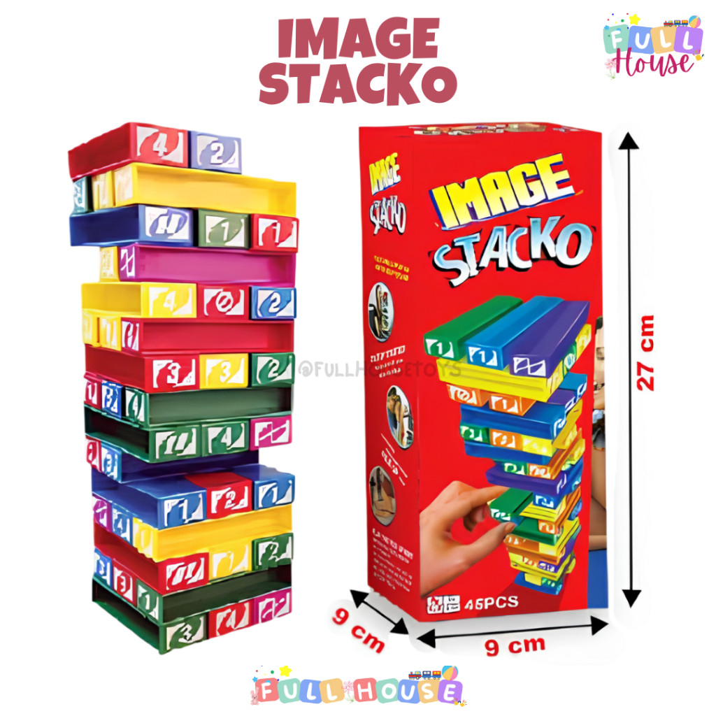 PERMAINAN BALOK IMAGE STACKO | MAINAN SUSUN BLOCK | MAINAN BALOK SUSUN KAYU / PUZZLE BLOCK BALOK
