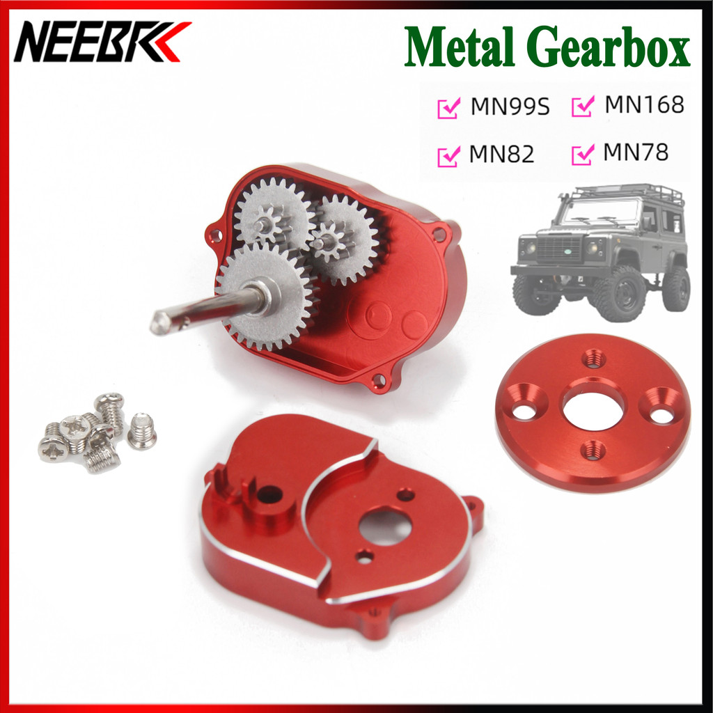 Full Metal Transmission Gearbox for 1/12 RC Car Crawler MN Model 370 Motor MN82 MN78 MN99S MN168 MN9