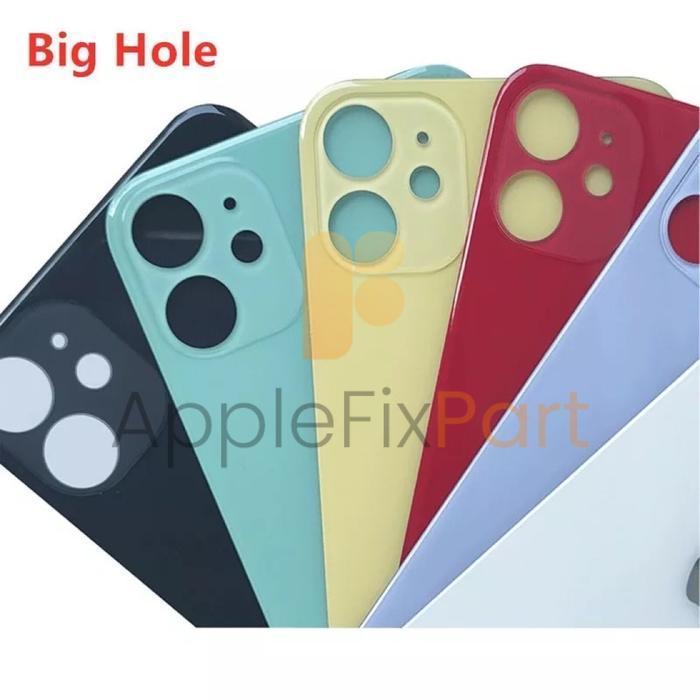 BACKGLASS IPHONE 12 MINI BIGHOLE BACKDOOR - BLACK, PREMIUM