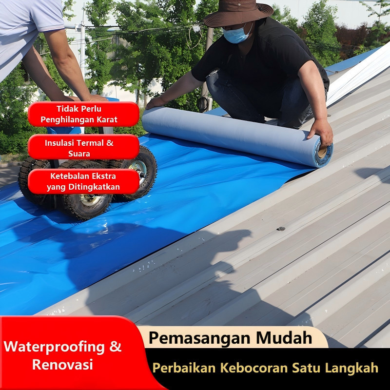 Pita Waterproofing Karet Butil Berlapis Aluminium Foil untuk Atap Baja Bergelombang