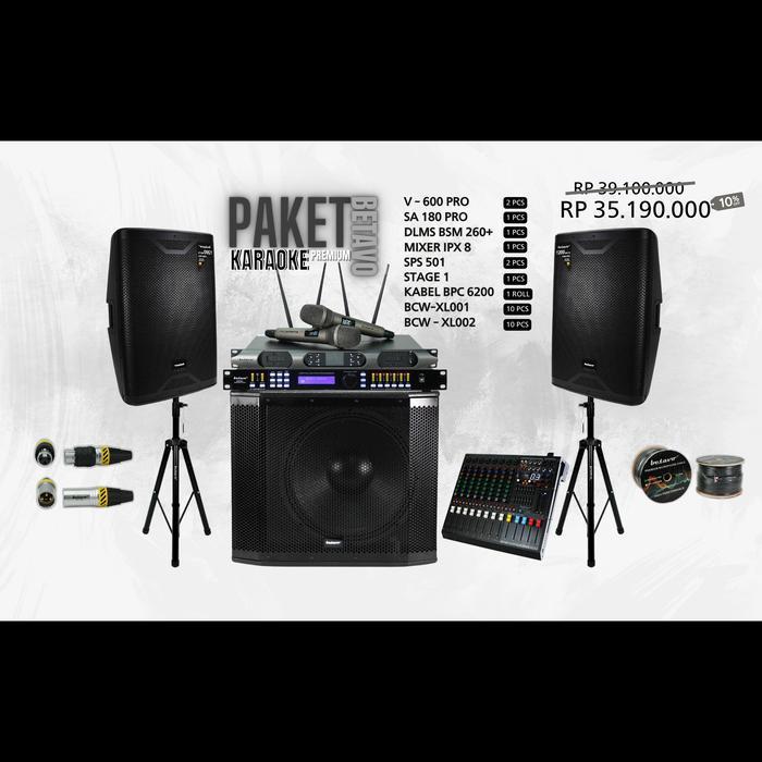 Paket Karaoke Premium Full Betavo | Indoor &  Outdoor | Sound System Rumahan