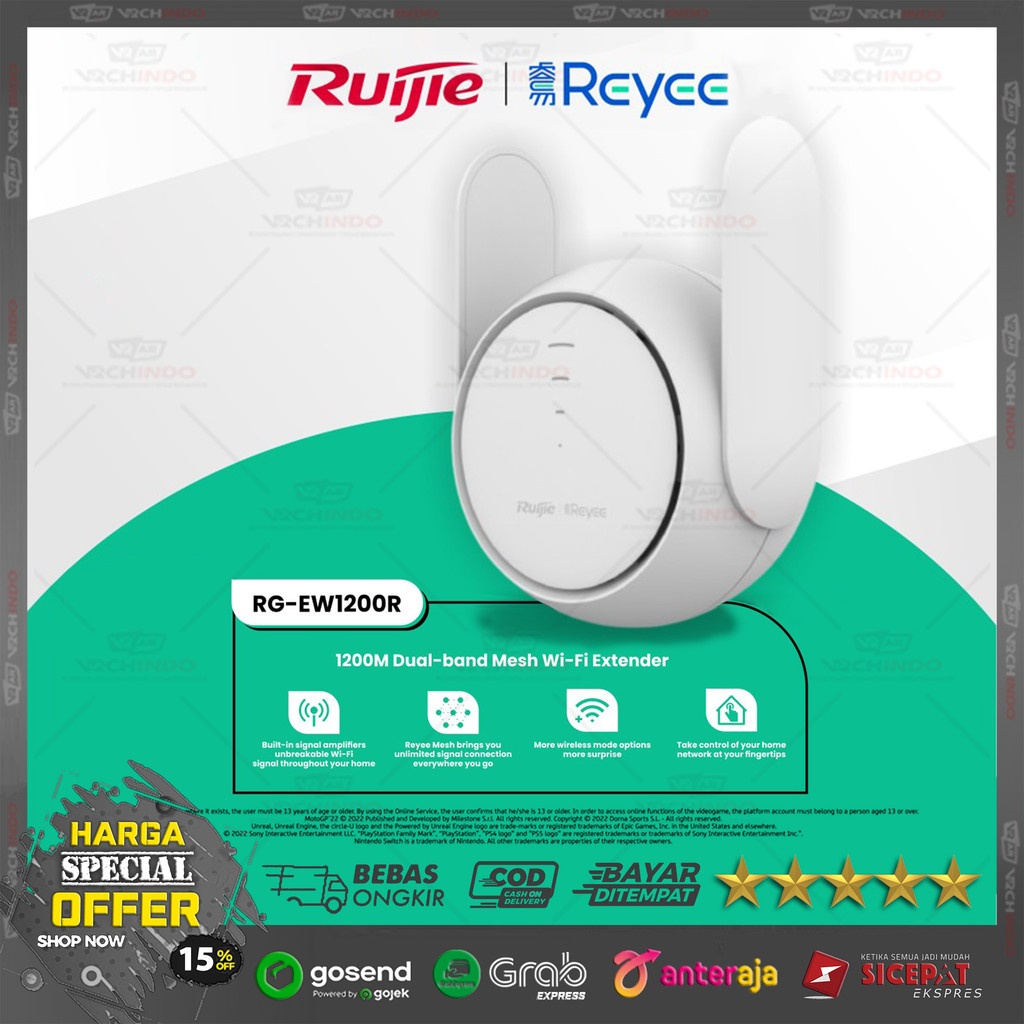 Reyee RG-EW1200R Ruijie - 1200M Dual-band Mesh Wi-fi Extender 