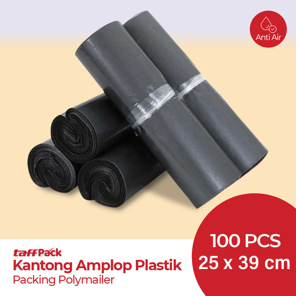 NV1 TaffPACK Kantong Amplop Plastik Packing Polybag Recycle 100 PCS 25x39cm