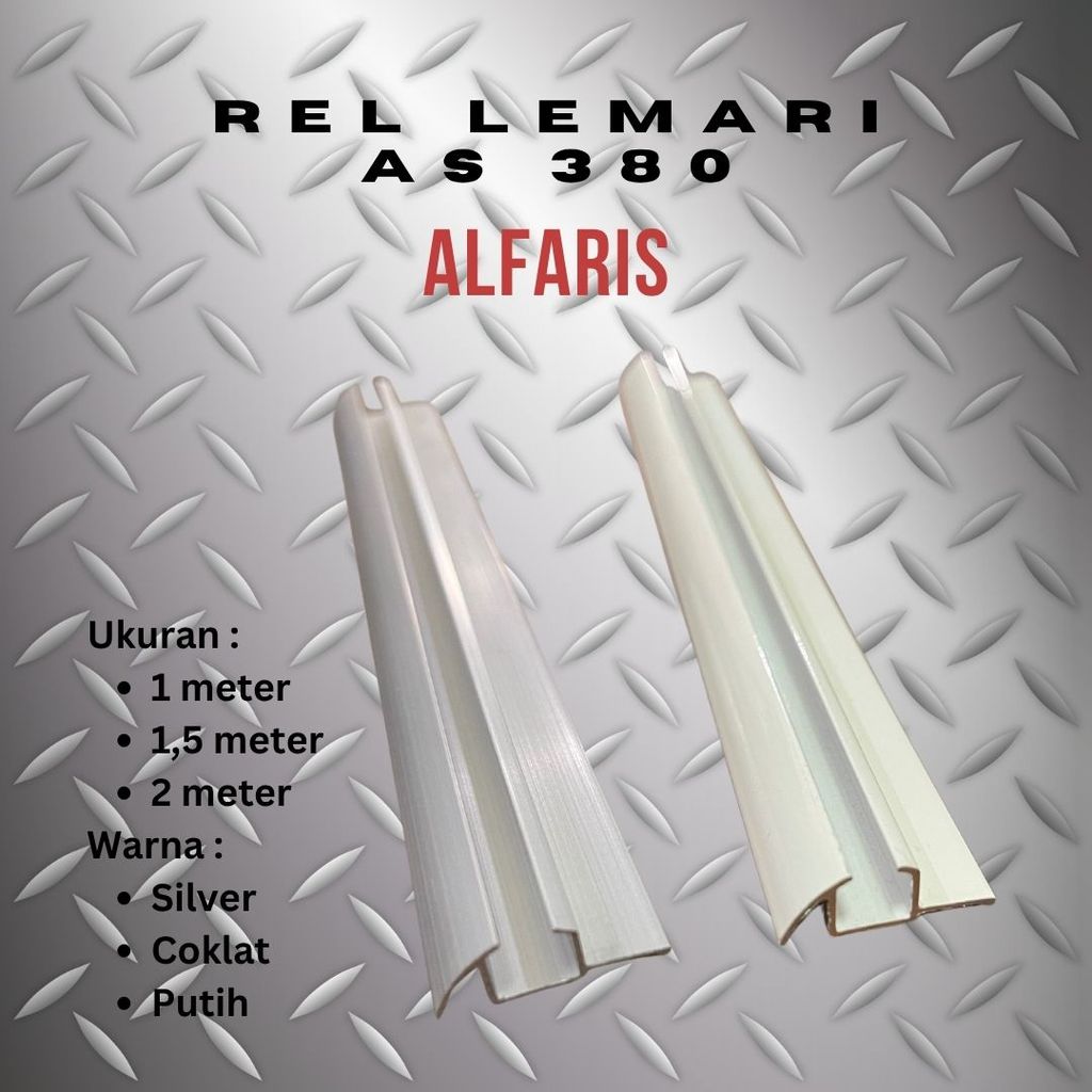 ALFARIS Rel Lemari Sliding Rel Lemari Geser Rel Lemari Timbul AS 380