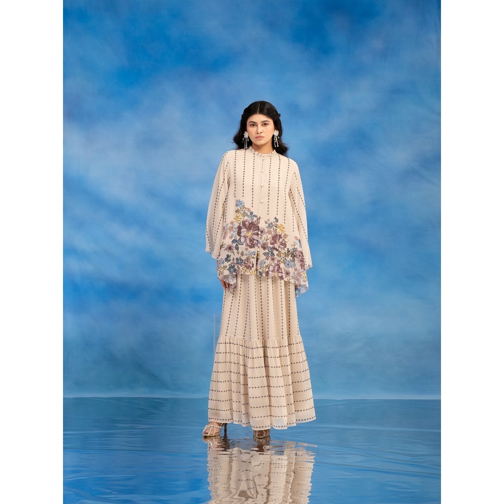 ALEZA Aleza - Isra Top Creme - Atasan Blouse Wanita