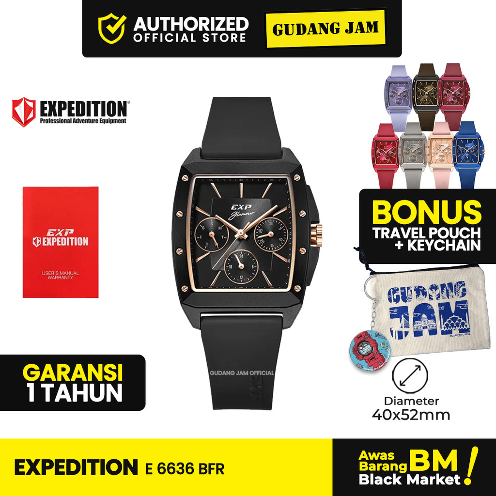 Jam Tangan Wanita Analog Expedition EX 6636 BFR Series Glamour
