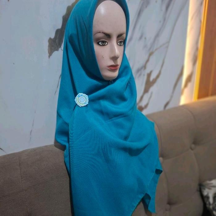 jilbab pkk+pin pkk/hijab pkk kerudung pkk tepi rawis segi empat ibu pkk segi empat square syar'i ker