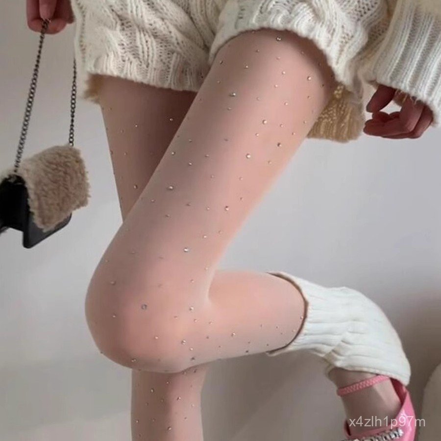 Women's New Pure Desire Retro Shiny Stockings Star Dot Pantyhose