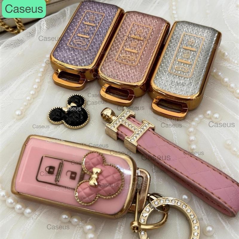 Cover Kunci Coquette Glitter TPU Bling Kartun Premium Mobil Untuk Mitsubishi Mirage/Xpander Cross/Xp