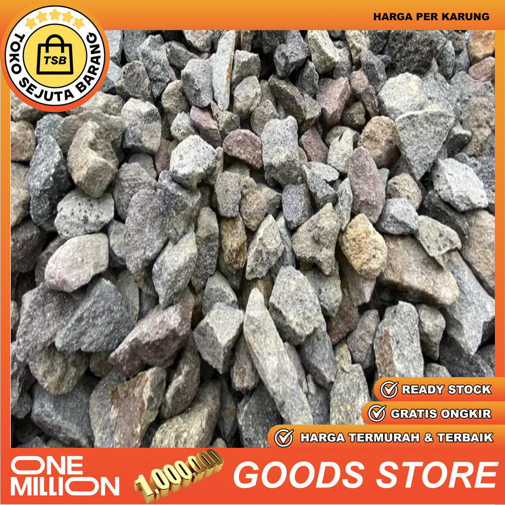 Batu Koral Karungan Batuan Krikil Batu Air Cor 1 Karung Bahan Bangunan Taman Split Bangunan  Pondasi