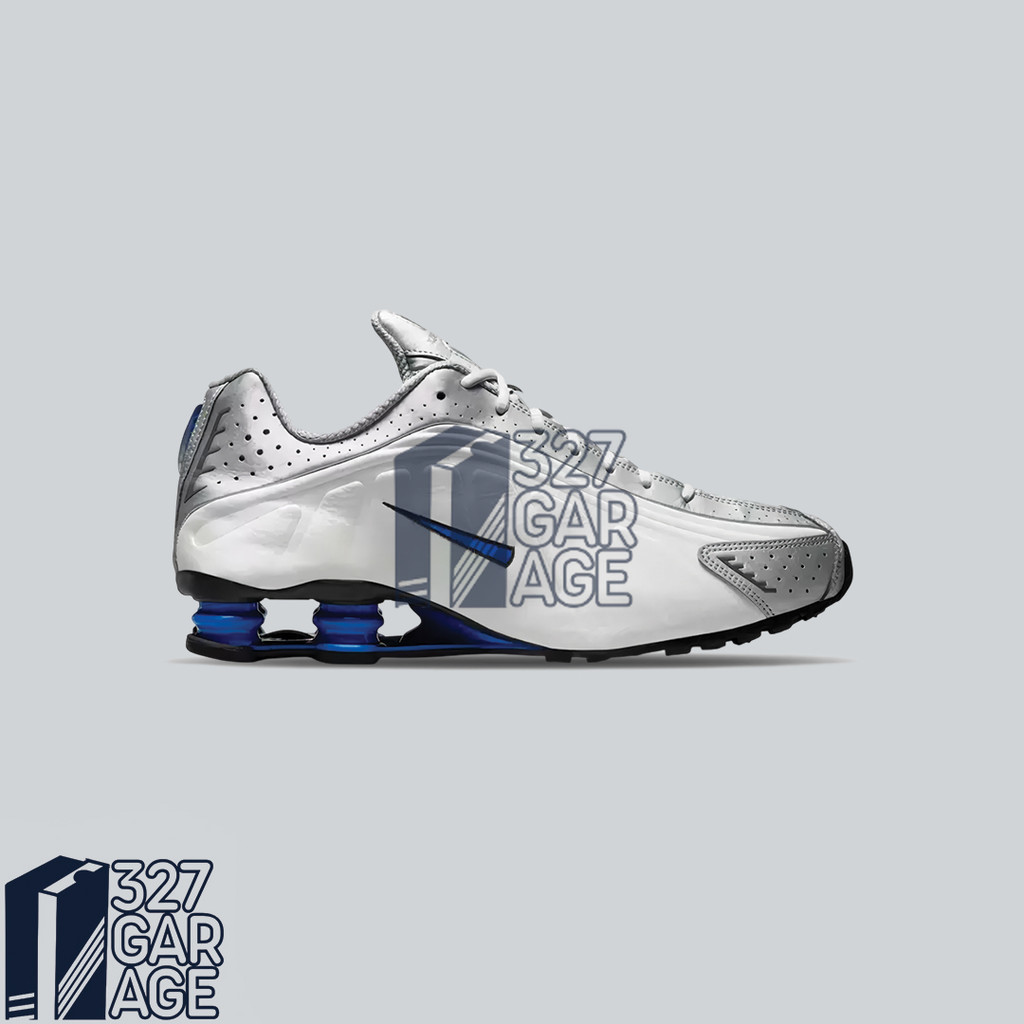 Sneakers Nike Shox R4 White Silver Blue Original BNIB Unisex
