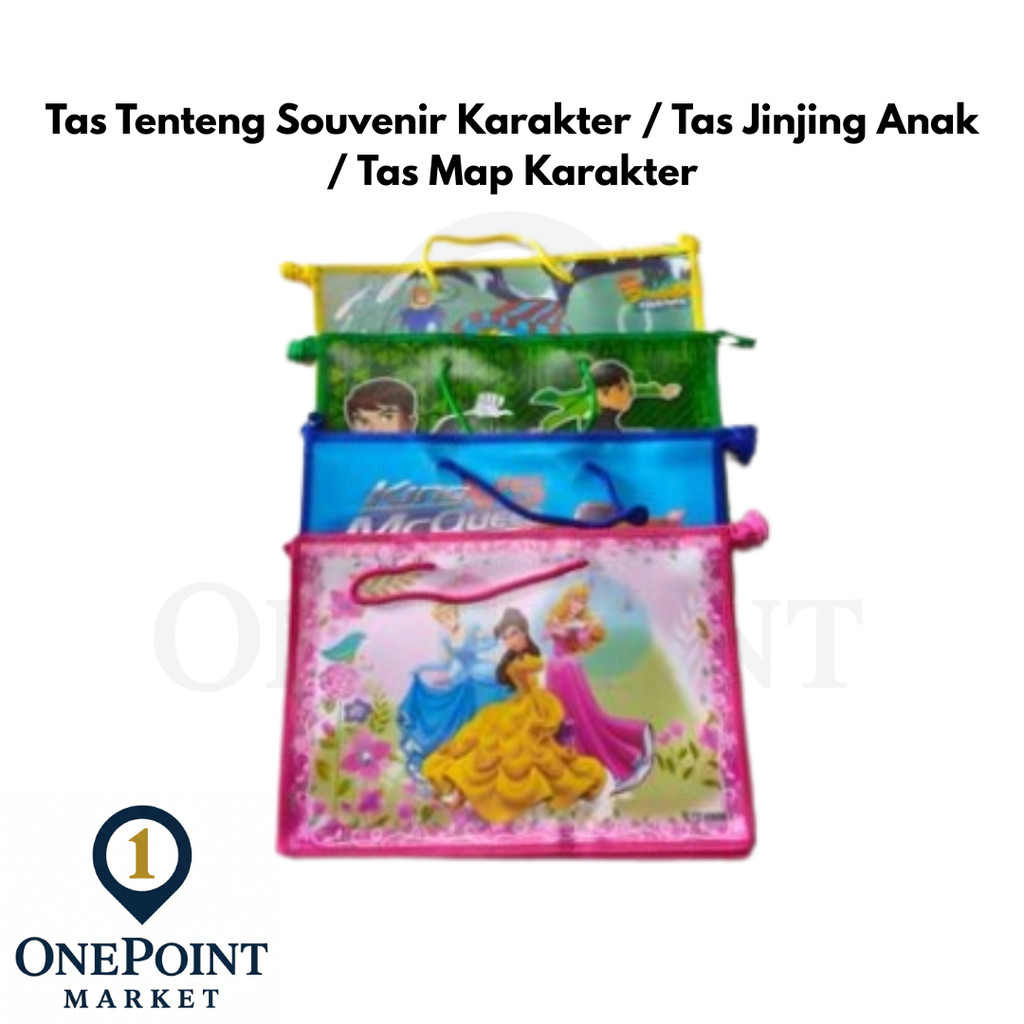 Tas Tenteng Souvenir Karakter / Tas Jinjing Anak / Tas Map Karakter